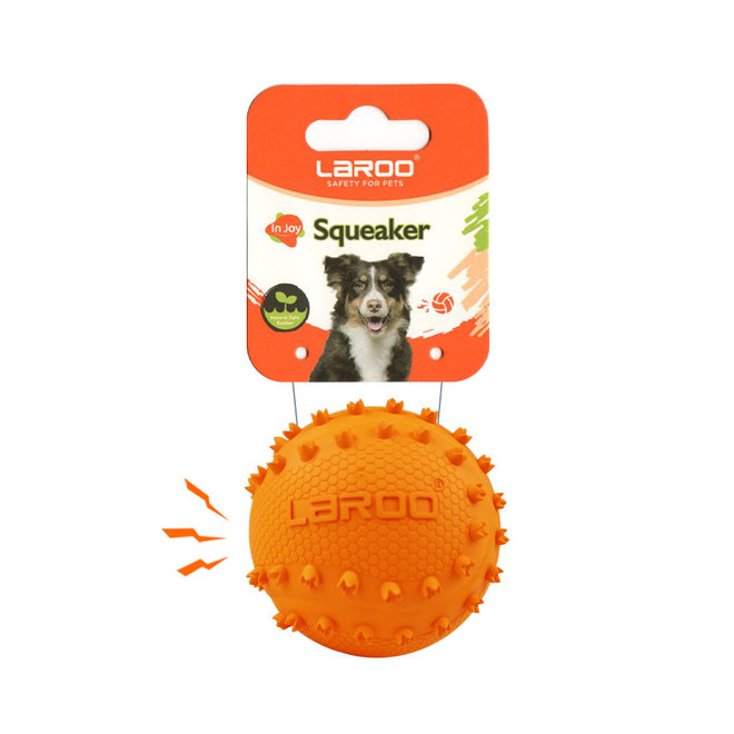 Dog Toy - Laroo - Squeaky Puzzle Softball