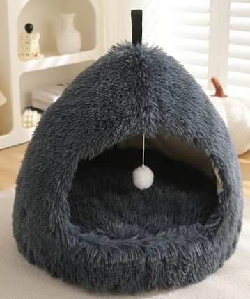 Cat Cubby - Tepee Style Charcoal