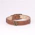Dog Collar - Leather Bronze Clover