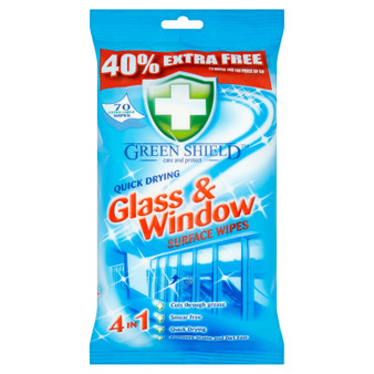 Greenshield Wipe Glass & Window 70 Pack