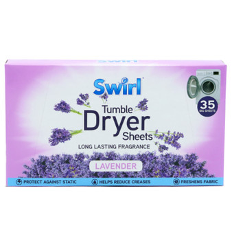 Swirl Tumble Dryer Sheets Lavender 35 Pack