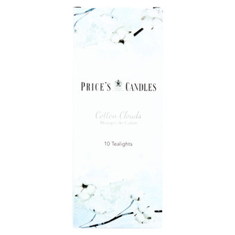 Prices Tealights 5hr Burn Cotton Clouds 10 Pack