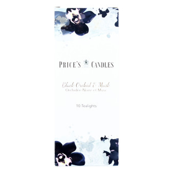 Prices Tealights 5hr Burn Black Orchid & Musk 10 Pack
