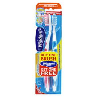 Wisdom Toothbrushes Contour Medium 2 Pack