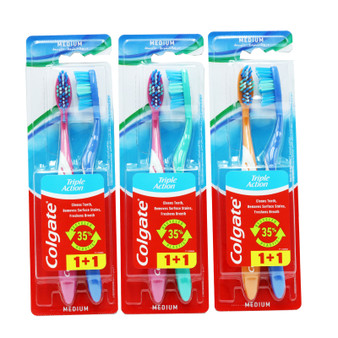 Colgate Toothbrush Triple Action Twin Assorted