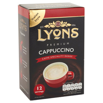 Lyons Sachets Cappuccino 12 Pack
