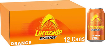 Lucozade Can Orange 330ml 24 Pack