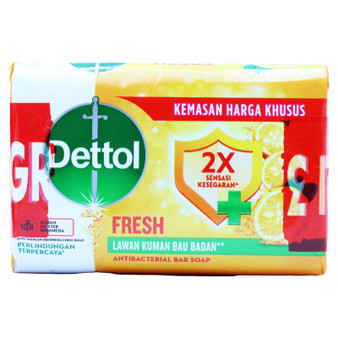Dettol Soap Bar Fresh 100g 4 Pack
