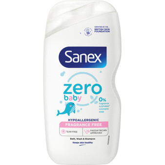 Sanex Baby Wash Zero % Baby Fragrance Free 450ml