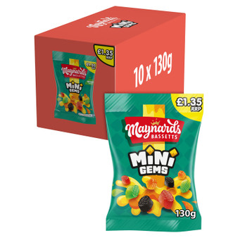 Maynards Bassetts Mini Gems Sweets Bar 130g