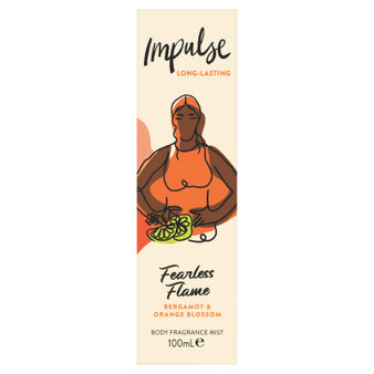 Impulse Body Mist Fearless Flame Bergamot Orange 100ml