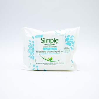 Simple Cleansing Facial Wipes Water Boost 25 Pack