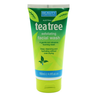 Beauty Formulas Tea Tree Exfoliating Face Wash 150ml