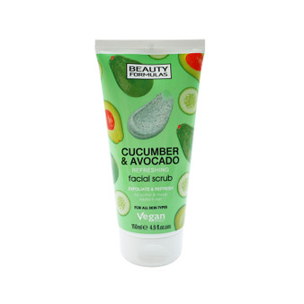 Beauty Formulas Facial Scrub Cucumber & Avocado 150ml