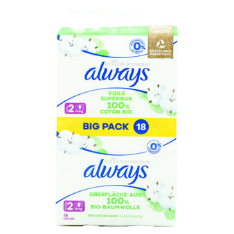 Always Cotton Protect Towels Long Wings 10 Pack