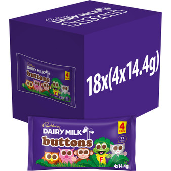 Cadbury Dairy Milk Buttons 57.6g  4 Pack