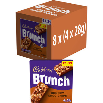 Cadbury Brunch Bar Choc Chip 112g 4 Pack