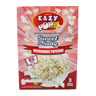 Eazypop Microwave Popcorn Sweet & Salty  85g 3 Pack