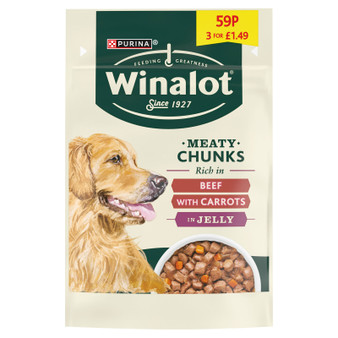 Winalot Dog Pouch Beef & Carrot 100g 20 Pack