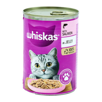 Whiskas Cat Food Salmon In Jelly 400g 12 Pack