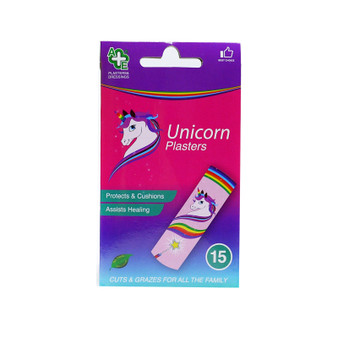 A & E Unicorn Plasters 15 Pack