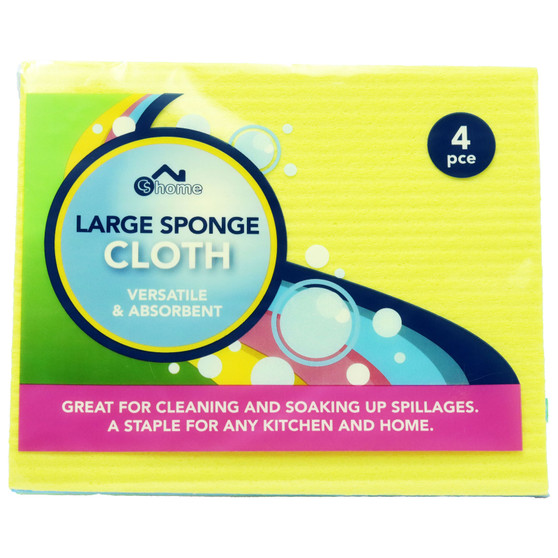CS Home Sponge Cloth Large 4 Pack