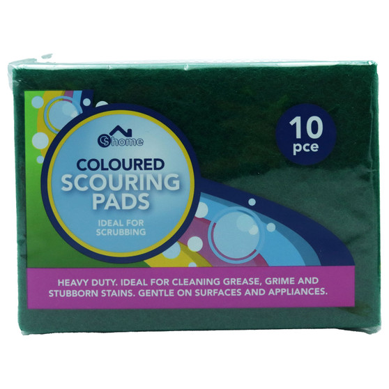 CS Home Scouring Pads Coloured 10 Pack