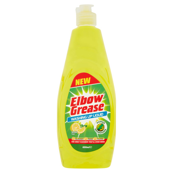 Elbow Grease Washing Up Liquid Lemon 600ml