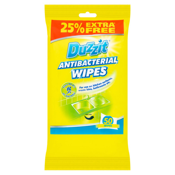 Duzzit  Antibacterial Wipes 50 Pack