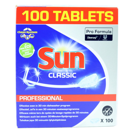 Sun Classic Professional Dishwasher Tablets 100 Pack