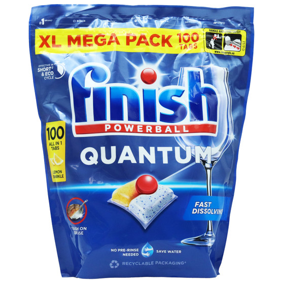 Finish Dishwasher Tablets Quantum Lemon 100 Pack