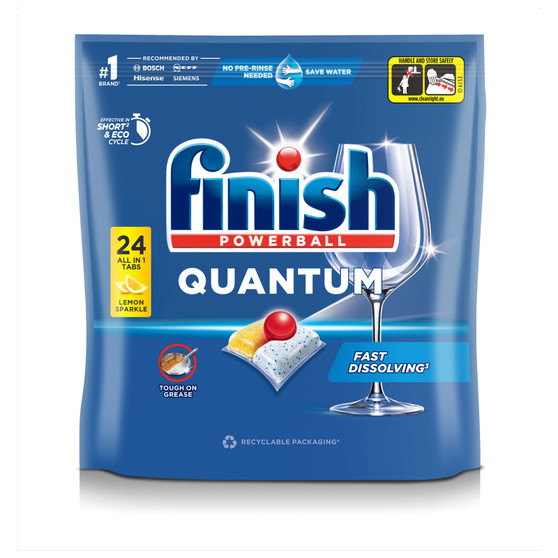 Finish Dishwasher Tablets Quantum Lemon 24 Pack