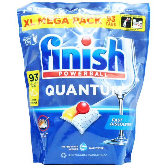 Finish Dishwasher Tablets Quantum Lemon 93 Pack