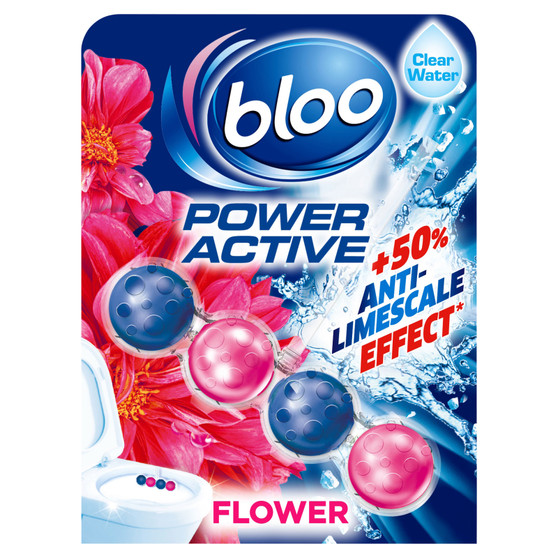 Bloo Power Clear Water Toilet Rim Block Flower 50g