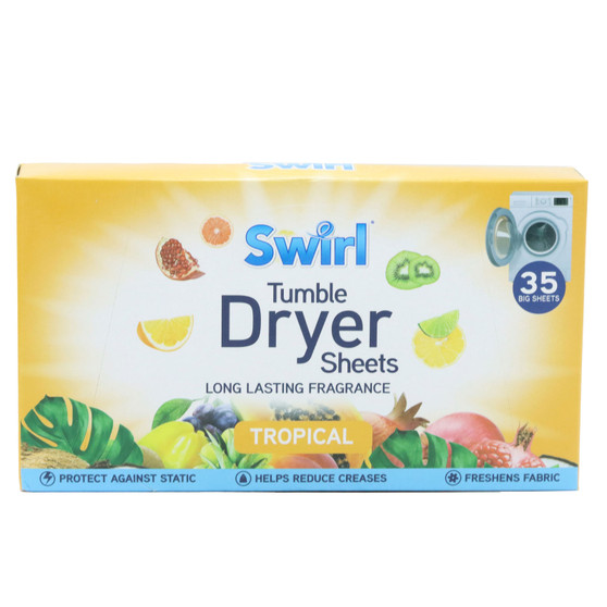 Swirl Tumble Dryer Sheets Tropical 35 Pack