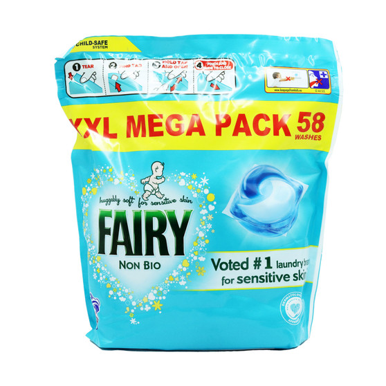 Fairy Non Bio Pods For Sensitive Skin 58 Wash