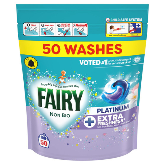 Fairy Non Bio Platinum Silk Tree Blossom Pods 50 Wash