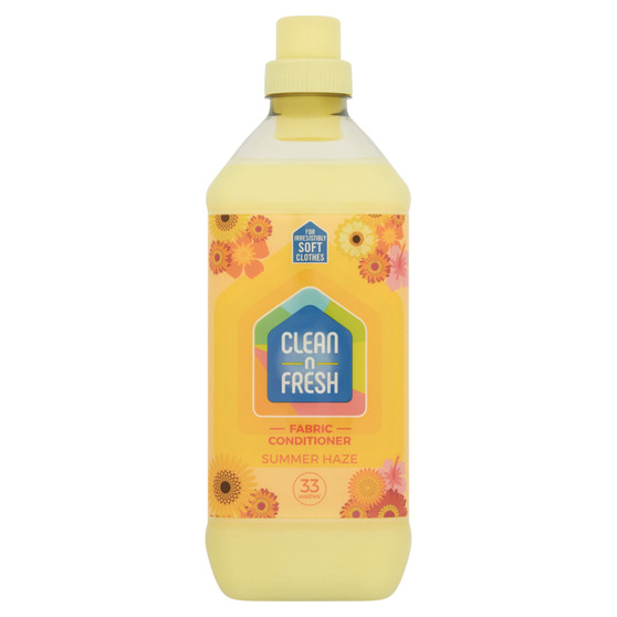 Clean & Fresh Fabric Conditioner Summer Haze 33 Wash 1ltr