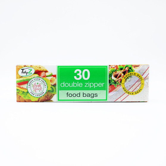 Tidyz Food Bags Double Zipper 30 Pack