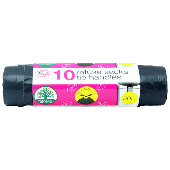 Tidyz Bin Bags Black Quality 50 10 Pack