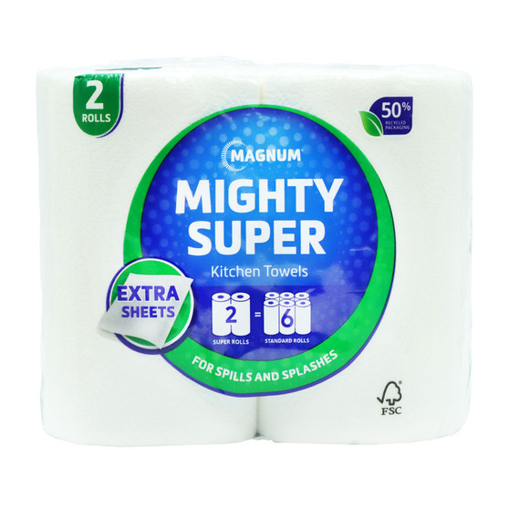 Magnum Kitchen Towel Mighty Super 2ply Twin Pack
