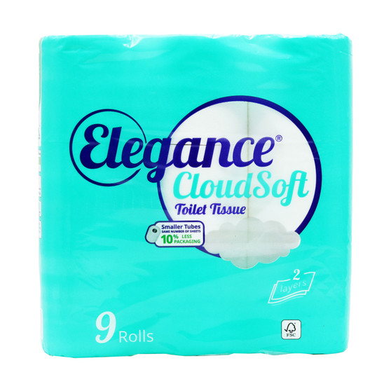 Elegance Toilet Tissue Cloudsoft 2ply 9 Pack