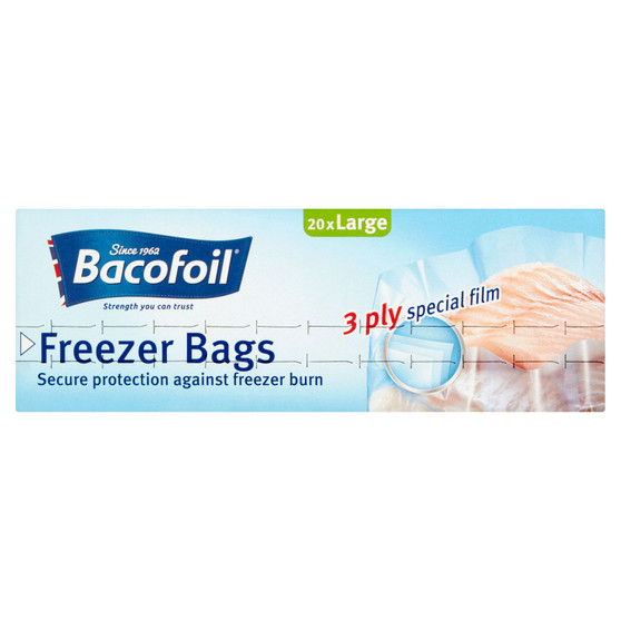 Bacofoil Freezer Bags 3ply Special Film Large 20 Pack