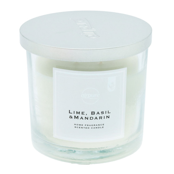 Airpure Candle Jar 2 Wick Lime Basil Mandarin 11oz