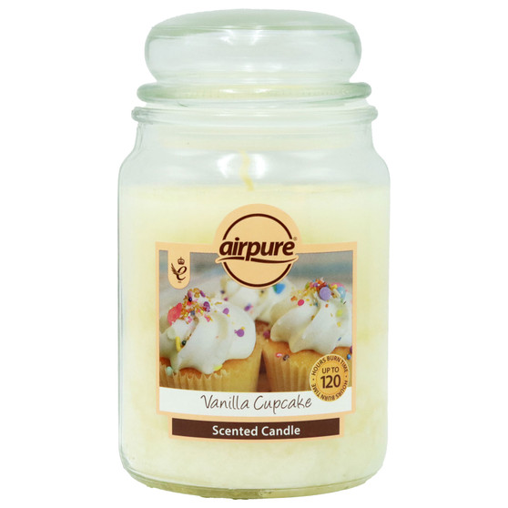 Airpure Candle Jar Vanilla Cupcake 18oz