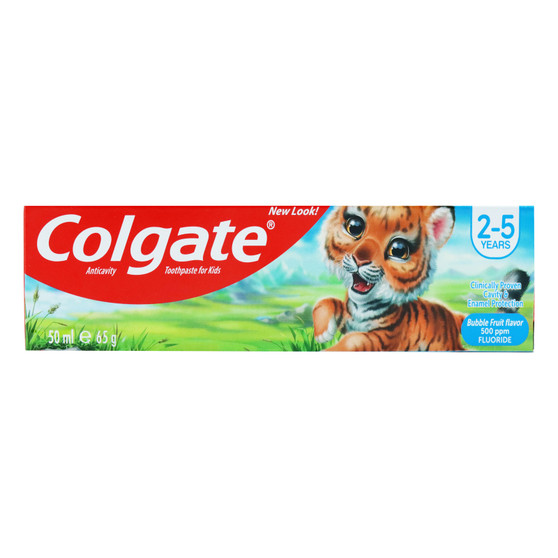 Colgate Toothpaste Kids Bubble Fruit 2-5yrs 50ml