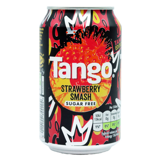 Tango Strawberry Smash Sugar Free Can 300ml 24 Pack