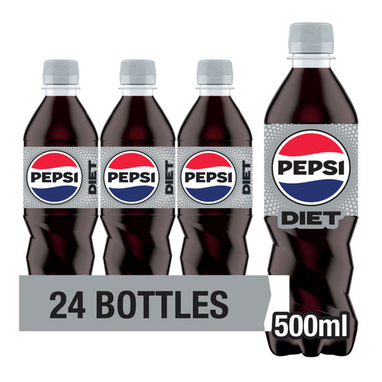 Pepsi Diet Bottle 500ml 24 Pack
