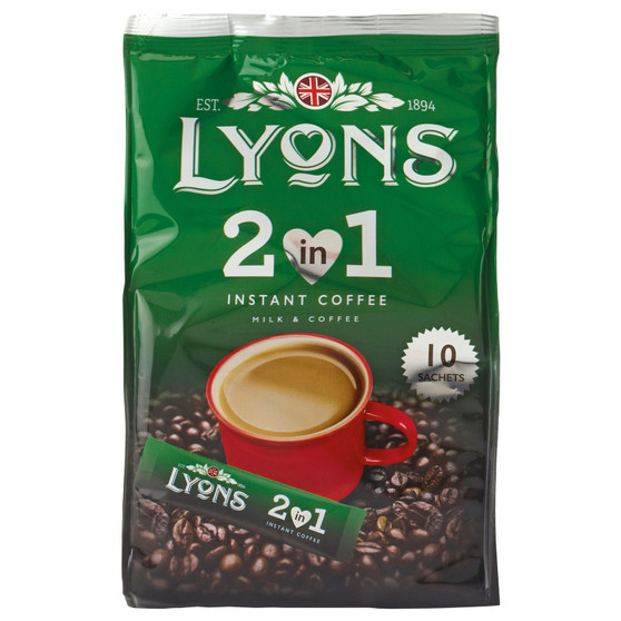 Lyons Sachets Instant Coffee 3 In 1 10 Pack