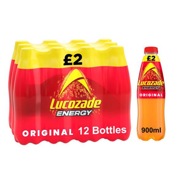 Lucozade Energy Original Bottle 900ml 12 Pack
